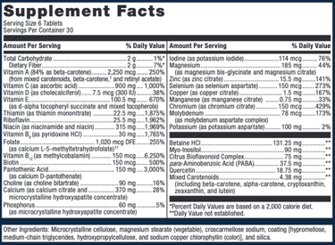 Multigenics Intensive Care 180 tabs * Metagenics Supplement - Conners Clinic